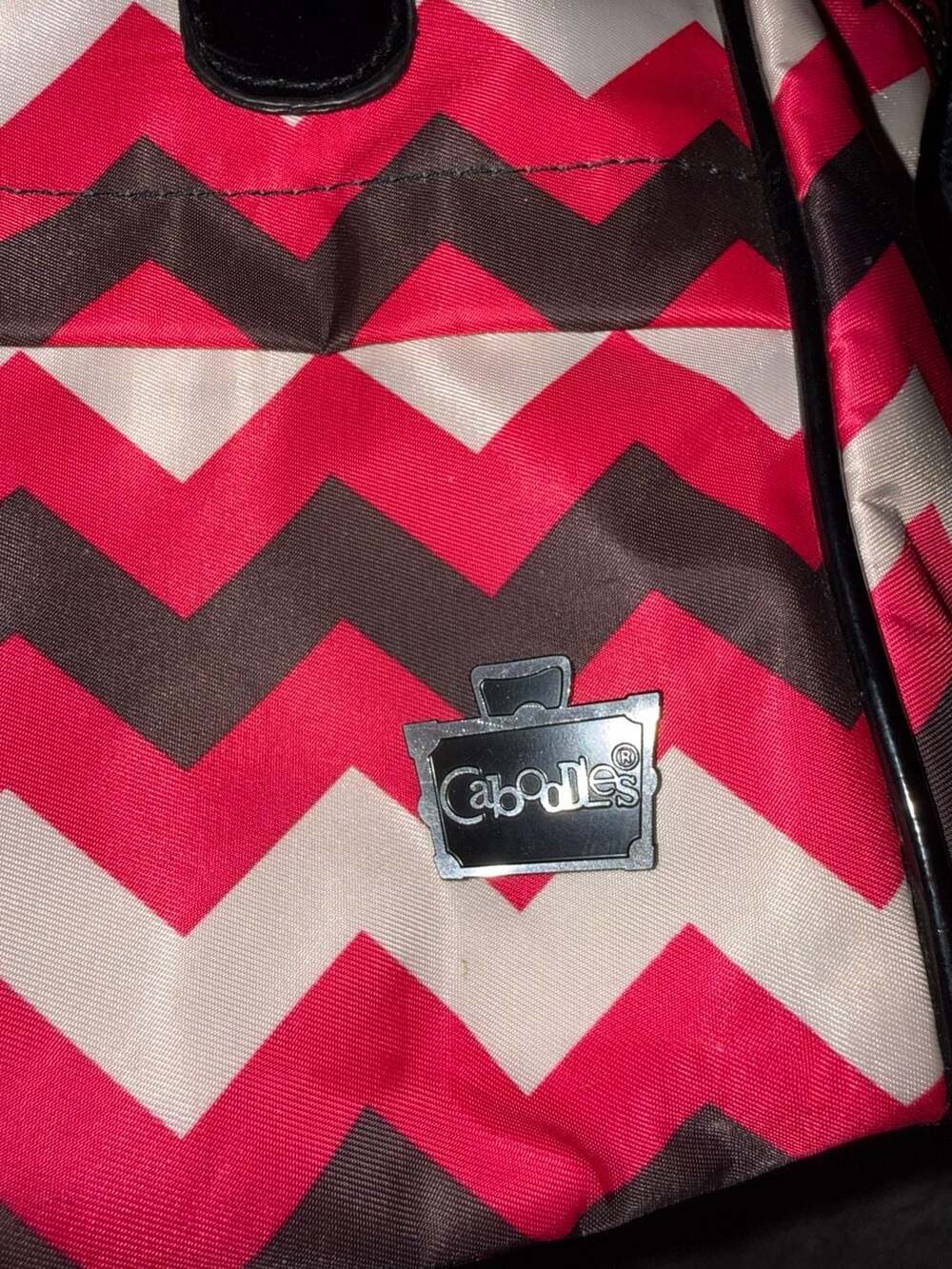 Caboodles Chevron Print Cosmetic Travel Tote Bag - Picture 2 of 10